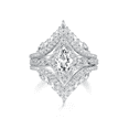 thumbnail image 1 of SFTING Marquise Wedding Ring Set for Women AAAAA CZ Engagement Ring 925 Sterling Silver Size 7, 1 of 6