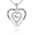 thumbnail image 1 of SFTING Multicolor Mother's Necklace Gifts 925 Sterling Silver Love You Mom Heart Pendant Necklace for Women and Mom, Birthday Mother's Day Gifts from Daughter Son, 1 of 8