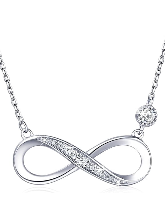Necklace for Women Infinity Necklaces Silver Plated Love Pendant Gifts for Women
