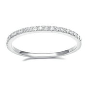 SFTING Wedding Band 925 Sterling Silver Stackable Eternity Rings for Women Silver Size 7