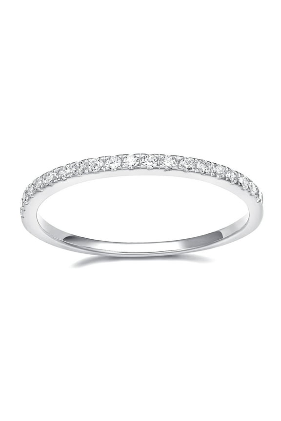 Wedding Band 925 Sterling Silver Stackable Eternity Rings for Women Silver Size 7