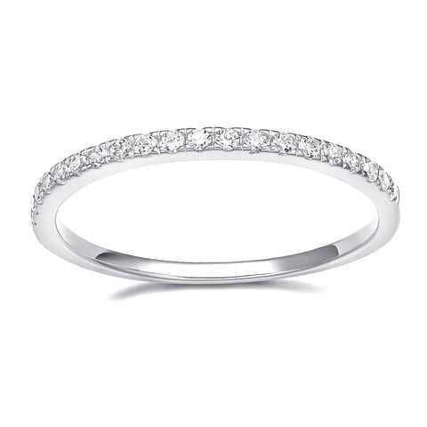 Wedding Band 925 Sterling Silver Stackable Eternity Rings for Women Silver Size 7