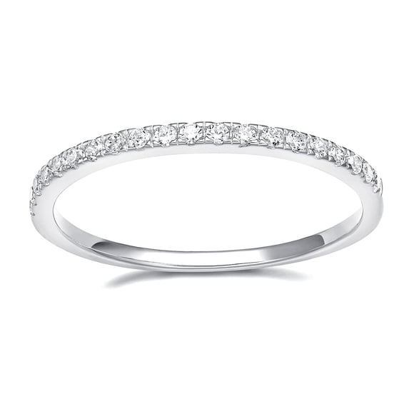 SFTING Wedding Band 925 Sterling Silver Stackable Eternity Rings for Women Silver Size 7