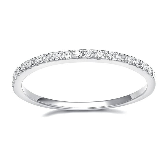 SFTING Wedding Band 925 Sterling Silver Stackable Eternity Rings for Women Silver Size 8