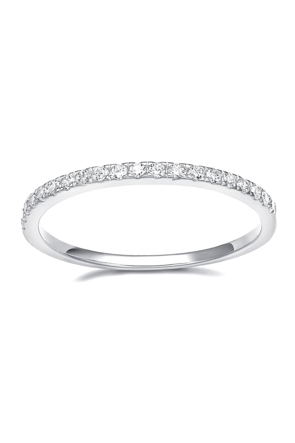 Wedding Band 925 Sterling Silver Stackable Eternity Rings for Women Silver Size 8