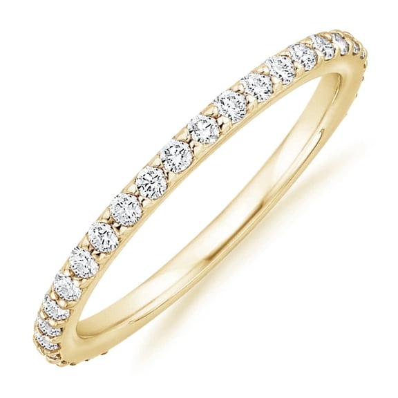 SFTING Wedding Band 925 Sterling Silver Stackable Eternity Rings for Women Yellow Gold Size 7