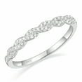 thumbnail image 1 of SFTING Wedding Band for Woman Pave Infinity 925 Sterling Silver Wedding Band 5A CZ Twisted Eternity Rings for Woman Size 5, 1 of 7