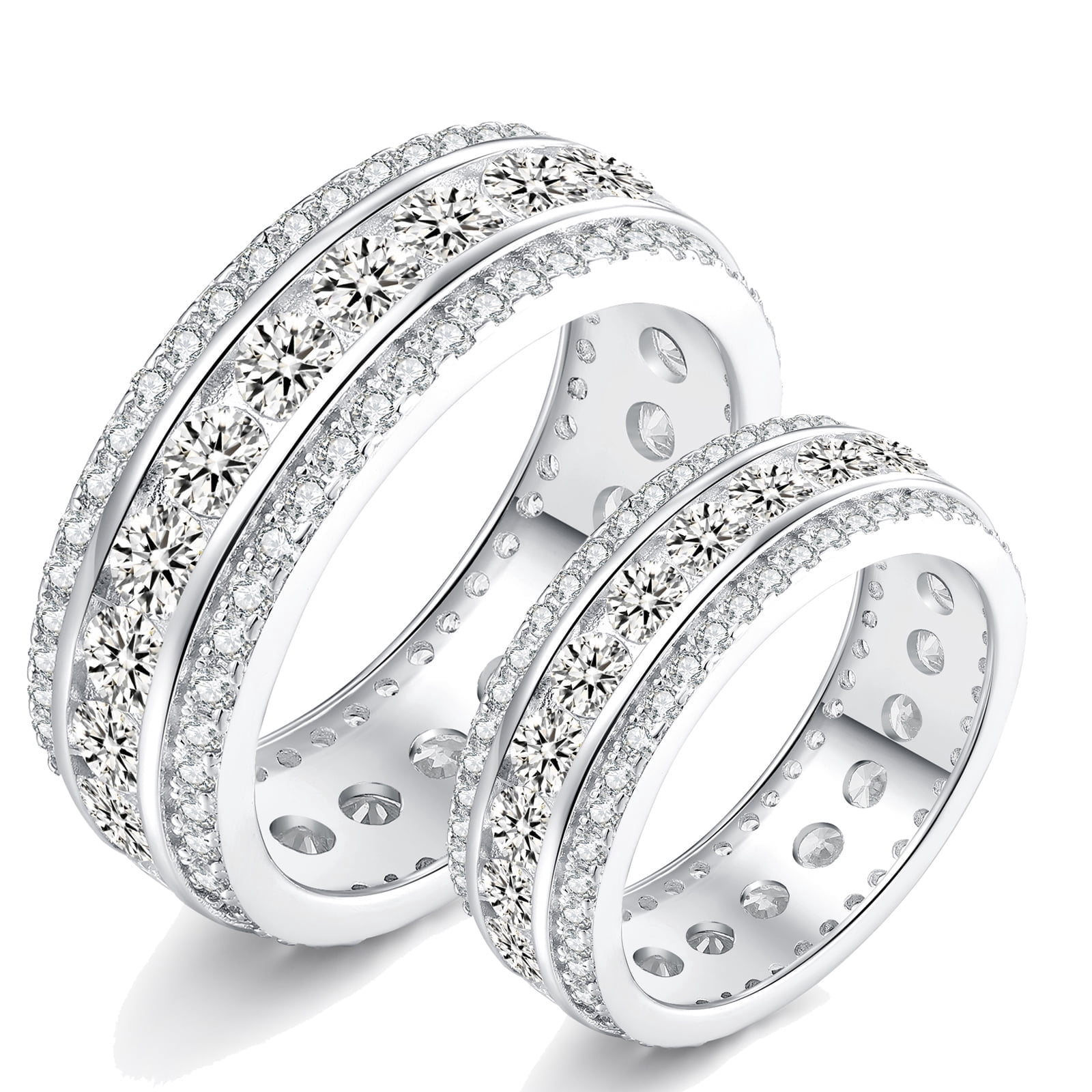 925 Sterling Silver Promise Rings for Her Wedding Ring Set Make