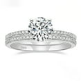 thumbnail image 1 of SFTING Wedding Set for Woman 925 Sterling Silver Round Cut 5A CZ Engagement Woman Wedding Rings Set Size 8, 1 of 6