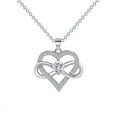 thumbnail image 1 of SFTING Women's Infinity Heart Necklace 925 Sterling Silver with Cubic Zirconia Birthstone Fashion Necklace for Holiday or Festival Wear, Gift for Girlfriend/Wife, 1 of 5