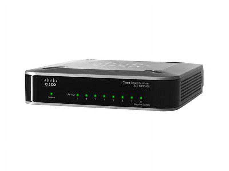 Cisco Small Business SG 100D-08 - Switch - unmanaged - 8 x 10/100/1000 - desktop - DC power