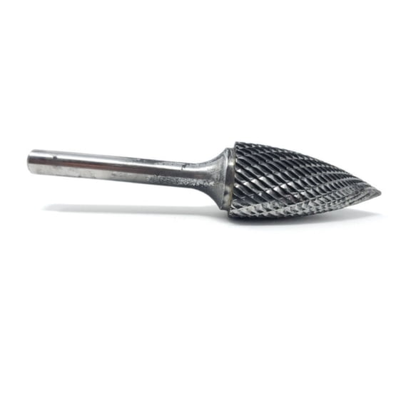 SG-15 Double Cut Tree Pointed 3/4" x 1 1/2" Carbide Burr Bur Tool Die Grinder Bit 1/4" Shank