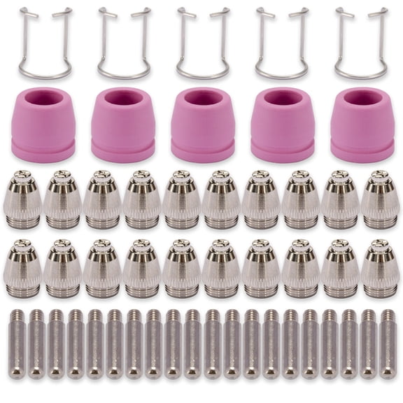KERUE SG-55 AG-60 WSD-60 Plasma Cutter Cutting Torch Tip Nozzles Consumables Kit, .045'' 50PCS (AG60)