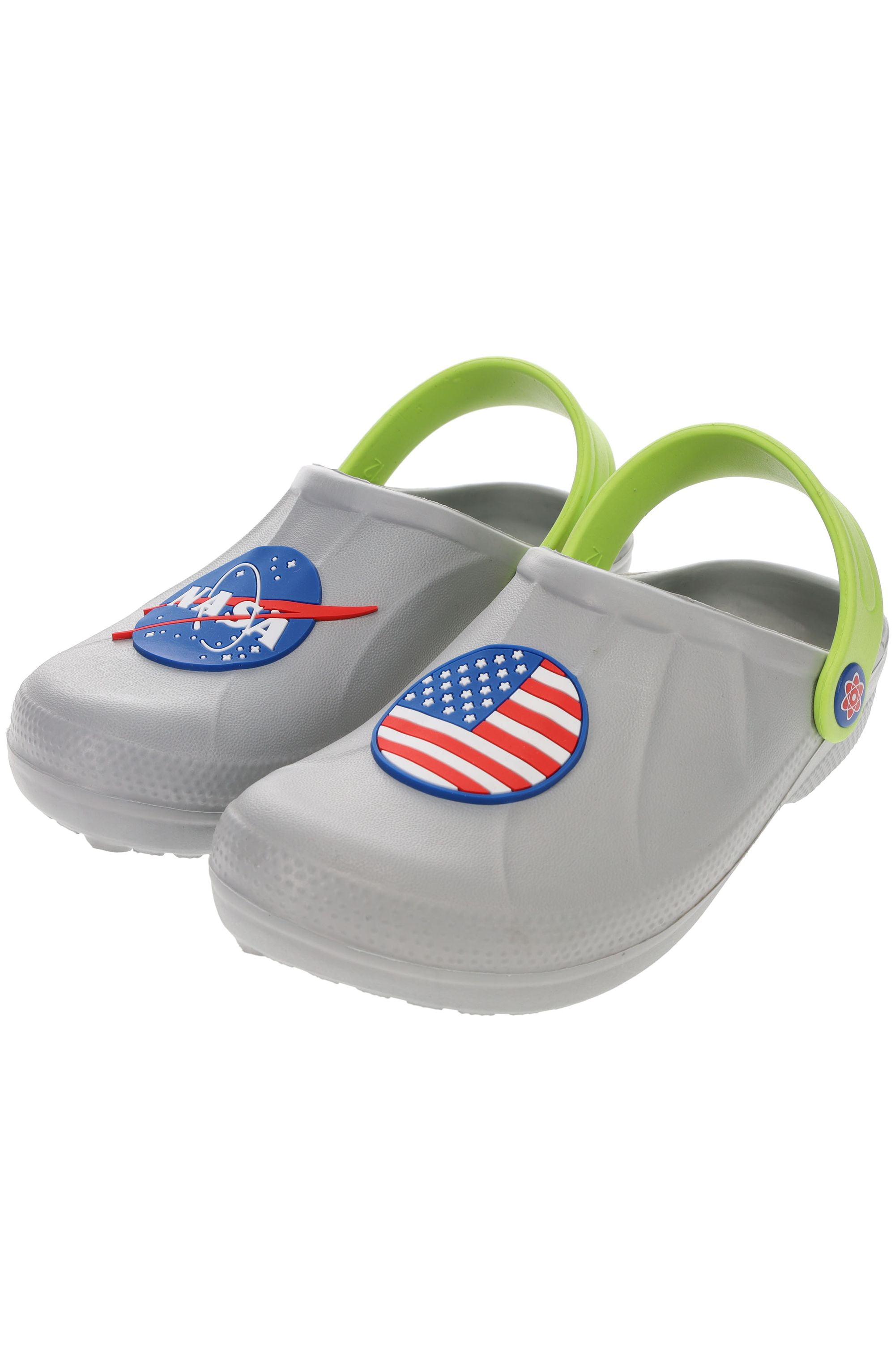 NASA Boys Astronaut Clogs, Grey, Size 1, Little Kids Space