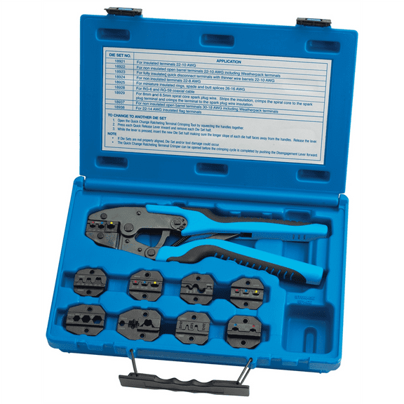 SG Tool Aid Quick Change Ratcheting Terminal Crimping Kit w/9