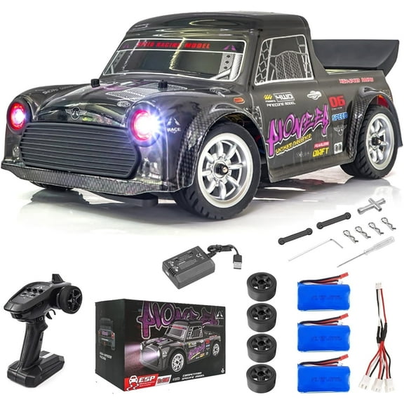 SG1606 380 Brush RC Drift Car with Gyro Max 30 km/h Drift RC Cars for Adults All-Road Street 1/16 RC Car 4WD Remote Control Car for Drifting Rally Car