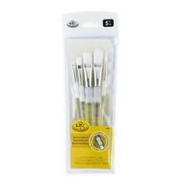 Royal & Langnickel Soft-Grip™ 5pc White Taklon Variety Brush Set