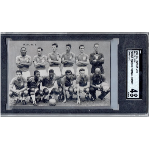 SGC 4 Pele/Brazil 1961 D.C. Thompson Famous Teams Rare Trading Card