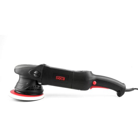 SGCB Pro Car Polisher Series S15, 5” DA/ Dual Action Random Orbit Polisher 15MM Variable Speed Grinder Soft Start Constant No Load Speed Electrical Dial Self-Locking with 5” Backing Plate