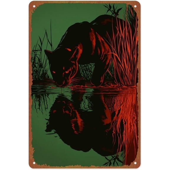 SGCUWS Metal Tin Sign Bass Smoking a Cigarette Poster Wall Art For Room Home Coffee Bar Decor 8x12 inches