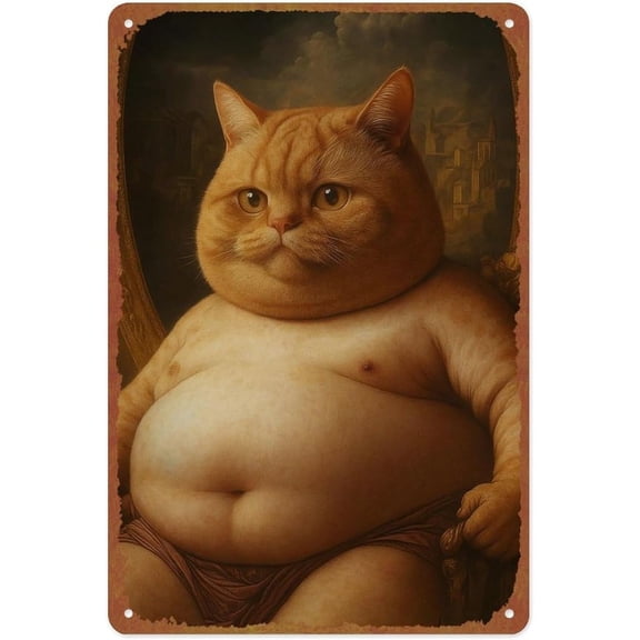 SGCUWS Metal Tin Sign Trout Smoking a Cigarette Poster Wall Art For Room Home Coffee Bar Decor 8x12 inches