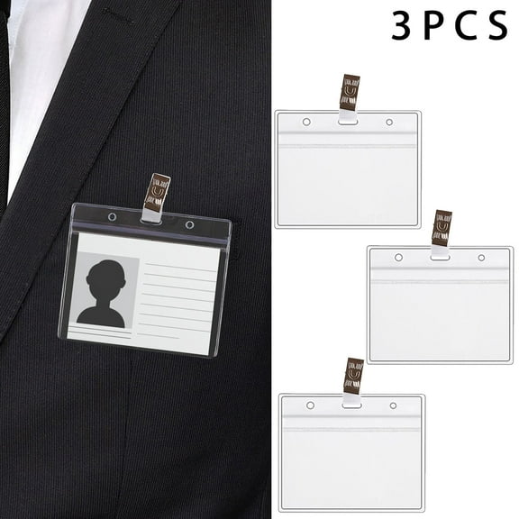 SGCYLOWQ Card Protector Immunization Record Cards Clear Plastic Sleeve With Clip