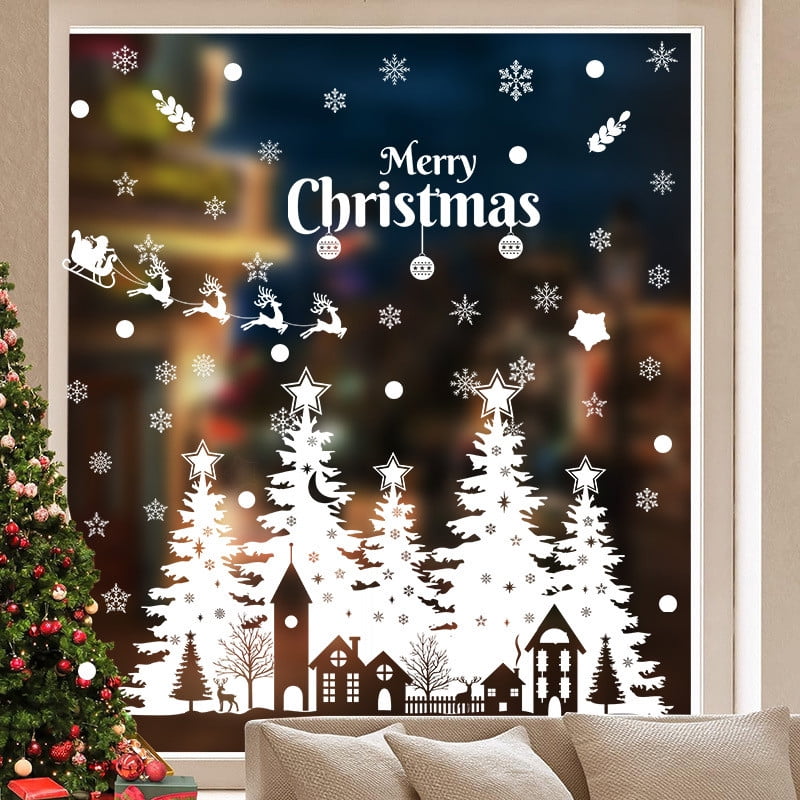 SGCYLOWQ Christmas Window Decorations, Stickers, Christmas Tree