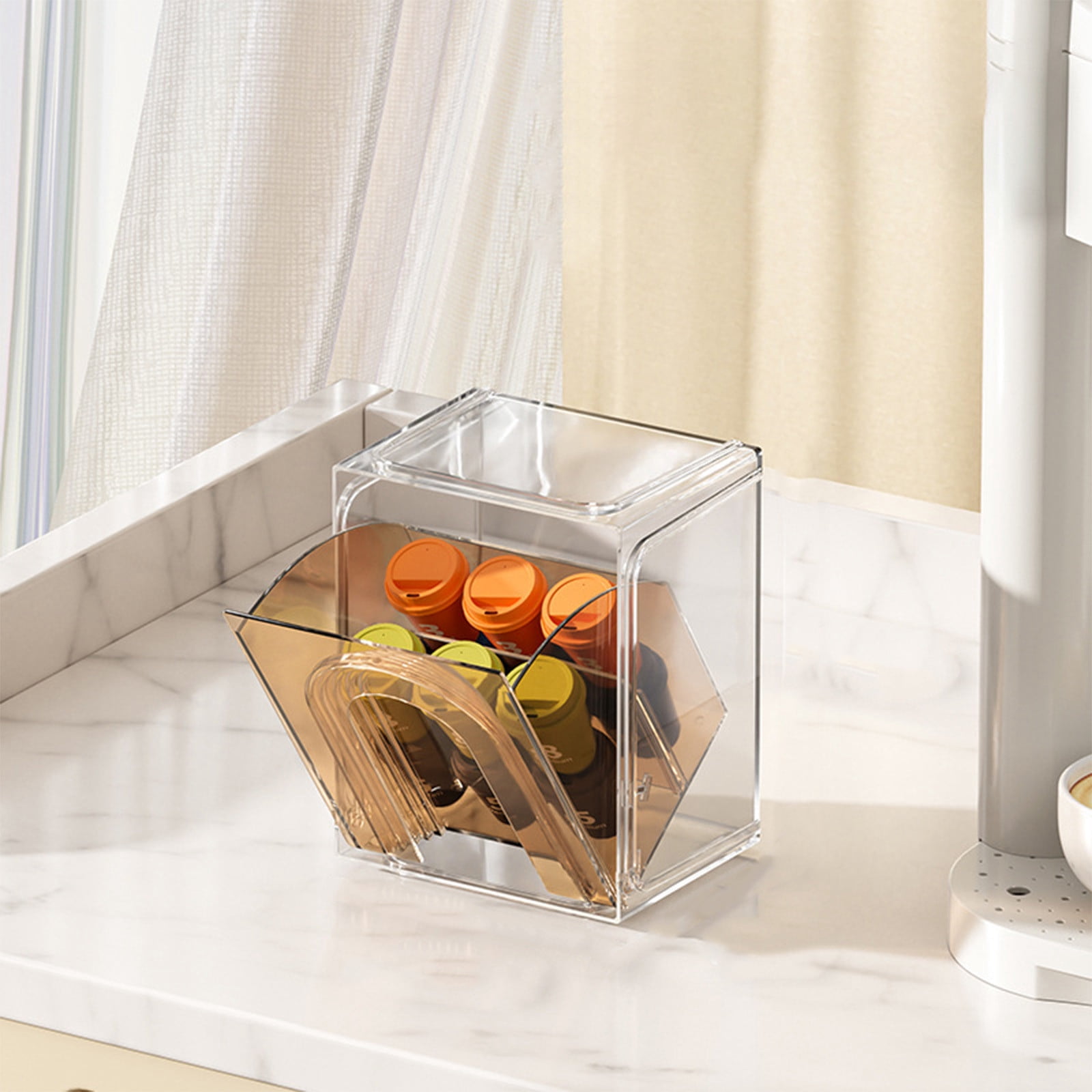 SGCYLOWQ Plastic Tea Bag Divided Storage Organizer Container Box With ...