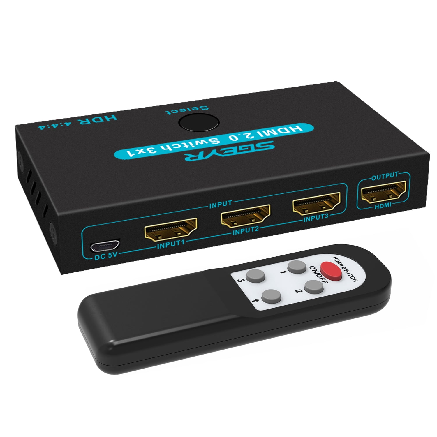 Compare prices for HDMI Switch 4K, HDMI Switch Automatic/Manual HDMI  Switcher 5 in 1 Out HDMI Splitter, HDMI Splitter Supports 4K  60hz/2K/1080P/3D/HDCP 2.2/UHD/HDR for PS 3/4/Xbox One/360/DVD/HDTV etc  across all European
