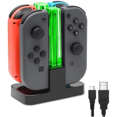 SGElectronicx Charging Dock Compatible with Nintendo Switch for Joy Con & OLED Model Controller with LED Light Indication, Charger Stand Station with Charging Cable