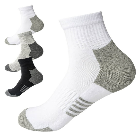SGFCWSX Athletic Ankle Socks,Breathable Hiking Mid-calf Deodorizing Gray Free Size