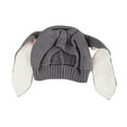 thumbnail image 1 of SGFCWSX Baby Winter Critter Hat with Cute Ears Boys Girls Soft Fleece Lined Knit Windproof Caps Gray Size 0-18 Months, 1 of 5