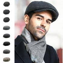 SGFCWSX Beret Hat Men,Duckbill Hat Winter Plush Retro Golf Beret Hat Navy Free Size