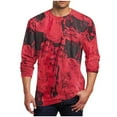 thumbnail image 1 of SGFCWSX Big Tall Men Blouses, Quick Dry Round Neck Classic Camping Travel Tops Red XL, 1 of 5