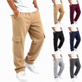 thumbnail image 1 of SGFCWSX Boys Cargo Joggers Kids Casual Streetwear with Pockets Loose Fit Comfy Trousers for Outdoor Sports Khaki Size 9, 1 of 8