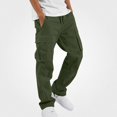 thumbnail image 1 of SGFCWSX Boys Cargo Pants, Loose Fit Drawstring Waist Utility Trousers with Multi Pockets for Outdoor Everyday Wear Army Green Size 10, 1 of 8