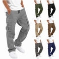 thumbnail image 1 of SGFCWSX Boys Cargo Pants, Loose Fit Drawstring Waist Utility Trousers with Multi Pockets for Outdoor Everyday Wear Gray Size 10, 1 of 8