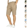 thumbnail image 1 of SGFCWSX Boys Casual Shorts Elastic Waist Lightweight Summer Shorts with Pockets for Kids Khaki Size 7-8Years, 1 of 9