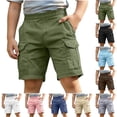 thumbnail image 1 of SGFCWSX Boys Elastic Waist Cargo Shorts with Multi Pockets, Lightweight Cotton Blend Casual Shorts for Kids Summer Everyday Wear Army Green Size 11-12 Years, 1 of 8