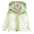 thumbnail image 1 of SGFCWSX Boys Girls 3 in 1 Jacket Kids Hooded Waterproof Windproof Fleece Lined Raincoat Winter Fall Outerwear Coat Green Size 7-8 Years, 1 of 6