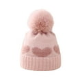 thumbnail image 1 of SGFCWSX Boys Girls Winter Beanie Hat Baby Windproof Outdoor Fleece Lined Knit Caps Pink Size 0-12 Months, 1 of 3