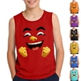 thumbnail image 1 of SGFCWSX Boys Graphic Tank Tops Casual Crew Neck Print Sleeveless Relaxed Fit Beach Outdoor Daily Wear Shirts for Kids Red Size 8 Years, 1 of 7