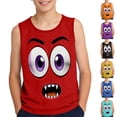 thumbnail image 1 of SGFCWSX Boys Graphic Tank Tops Print Relaxed Fit Sleeveless Crew Neck Casual Outdoor Daily Wear Tops for Kids Red Size 12 Years, 1 of 7