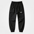 thumbnail image 1 of SGFCWSX Boys Jogger Cargo Pants, Elastic Waist Lightweight Trousers with Multi Pockets for Outdoor Playwear Outfits Black Size 12, 1 of 9