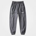 thumbnail image 1 of SGFCWSX Boys Jogger Cargo Pants, Elastic Waist Lightweight Trousers with Multi Pockets for Outdoor Playwear Outfits Dark Gray Size 14, 1 of 9