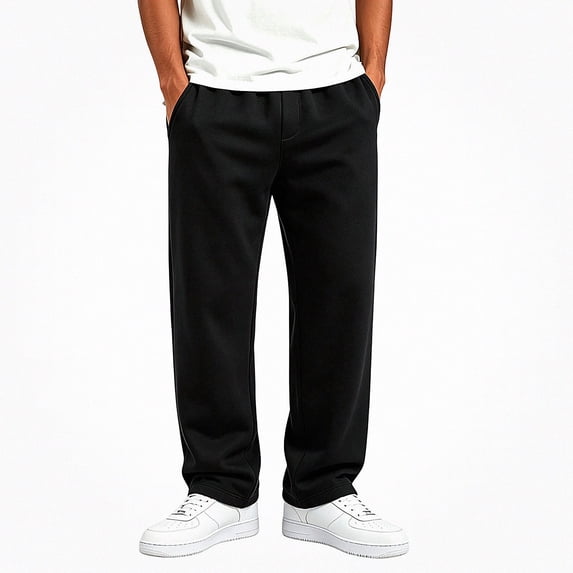 SGFCWSX Boys Jogger Sweatpants, Elastic Waist Soft Fleece Athletic Sport Pants for School Lounge Running Activities Black Size 12