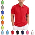 thumbnail image 1 of SGFCWSX Boys Short Sleeve Polo Shirts, Golf Polo Casual Quick Dry Performance School Uniform T-Shirts for Kids Red Size 11-12Years, 1 of 6