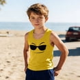 thumbnail image 1 of SGFCWSX Boys Summer Tank Tops Crew Neck Casual Print Sleeveless Outdoor Daily Wear Tops for Kids Yellow Size 10 Years, 1 of 6