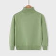 thumbnail image 1 of SGFCWSX Boys Sweater Turtleneck Solid Knit Winter Warm Soft Long Sleeve Casual Everyday School Basic Pullover Mint Green Size 8, 1 of 9