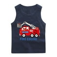 thumbnail image 1 of SGFCWSX Boys Tank Tops Crew Neck Graphic Print Sleeveless Summer Casual Active Wear Shirt Navy Size 3 Years, 1 of 2